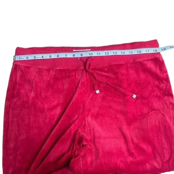 Two by Vince Camuto Red Velour Lounge Straight Leg Y2K Pants Women’s size XL - Picture 4 of 10